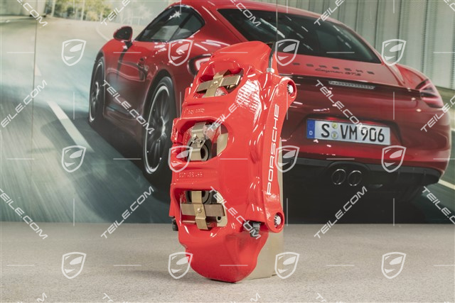 GTS 4,0L, Front axle fixed brake calliper, Red, L