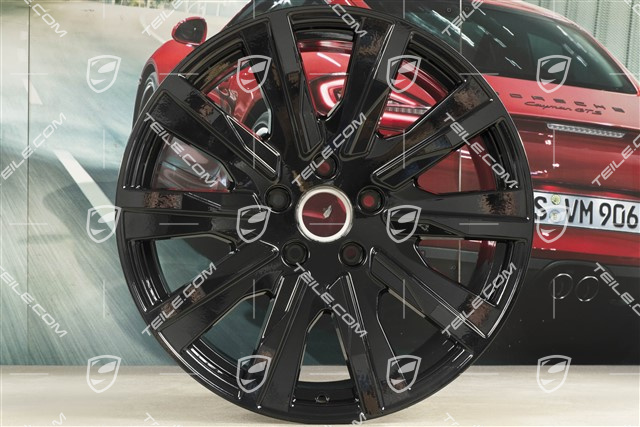 20-calowa felga Taycan Tequipment Design, 11J x 20 ET60, czarna z wysokim połyskiem