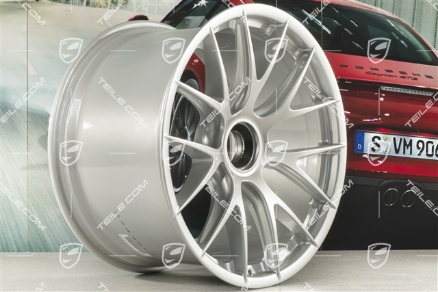 GT2RS / GT3RS wheel rim/disc, Magnesium, central lock, 12,5J x 21 ET48, brilliant silver