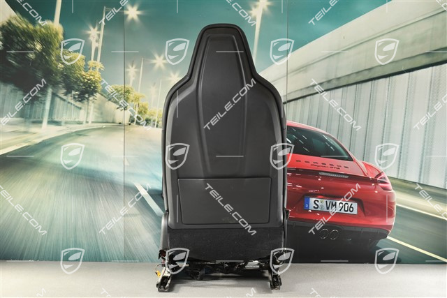 Seat, el. adjustment, leather, black, L