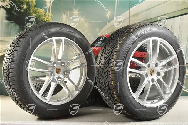 20" koła zimowe Cayenne COUPE Sport, komplet, felgi 9J x 20 ET50 + 10,5J x 20 ET55 + NOWE opony zimowe Hankook 255/55 R20 + 295/45 R20, z czujnikami ciśnienia