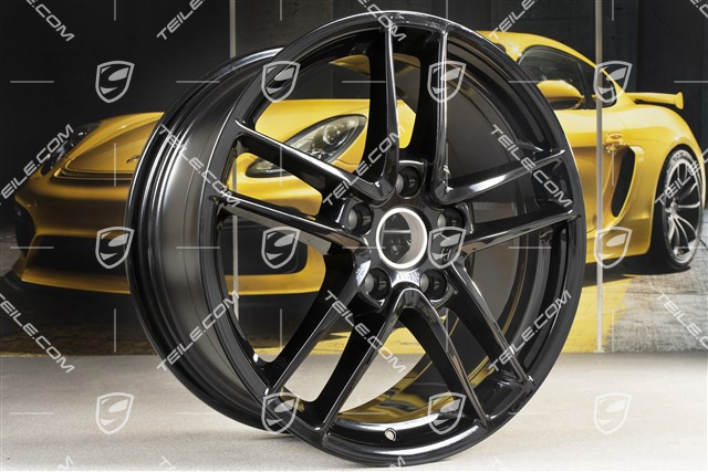 19-inch wheel, Panamera Turbo II, 9J x 19 ET 60, black high gloss