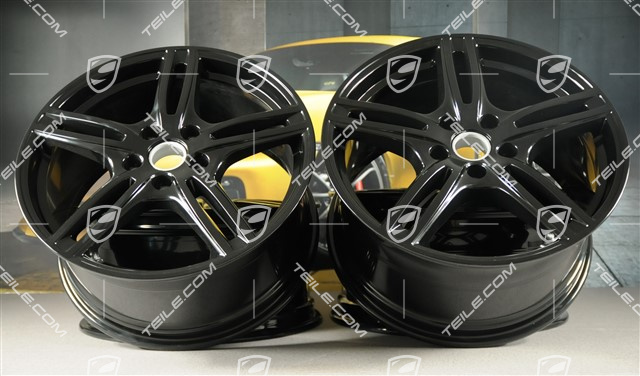 20-inch wheel rim set Turbo, 10,5J x 20 ET71 + 9,5J x 20 ET71, for winter use, black silk gloss