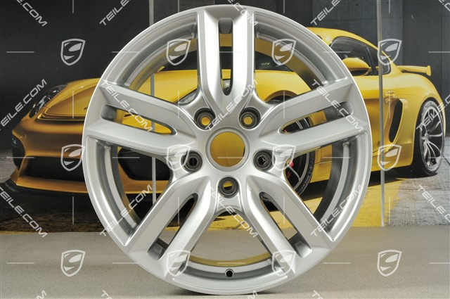 18'' Felge Cayenne S Facelift 2014->, 8J x 18 ET 53, Brilliantsilber