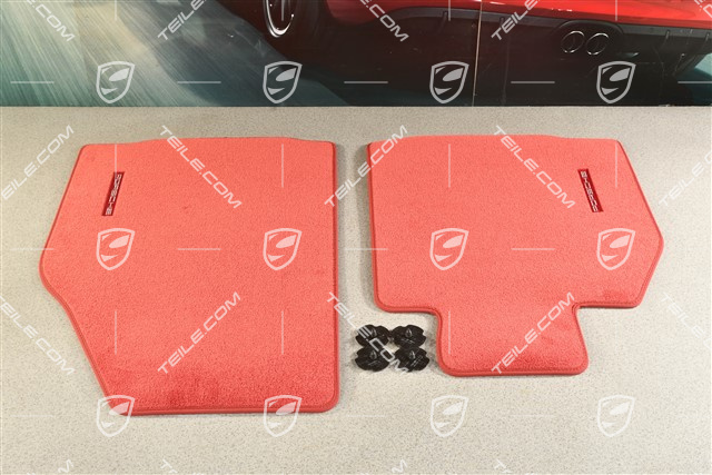 Dywaniki, przednie, Czerwone, zestaw L+R