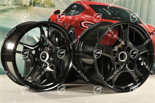 19" Felgensatz Carrera S, 8J x 19 ET57 + 11J x 19 ET67, schwarz