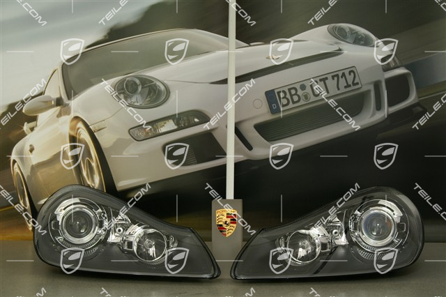 Xenon-Scheinwerfer, komplett L+R, SCHWARZ, ohne Steuergerät und Xenonbirne, Facelift
