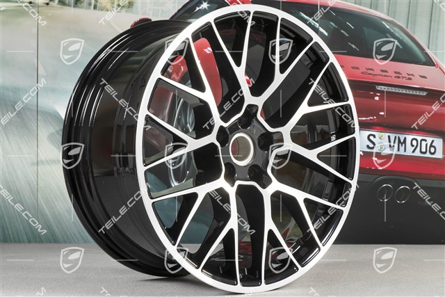 20" Komplet felg RS-Spyder Design, 9J x 20 H2 ET 26 + 10J x 20 ET19 , czarny wysoki połysk