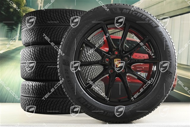 20-inch Cayenne Design winter wheel set, rims 9J x 20 ET50 + 10,5J x 20 ET64 + NEW Michelin winter tyres 255/55 R20 + 295/45 R20, with TPMS