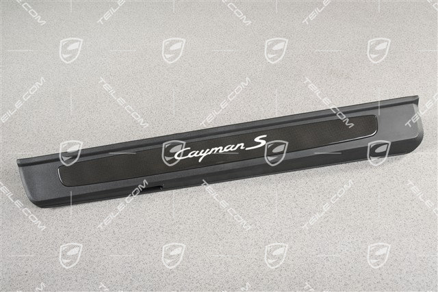 Blenden/Einstiegleisten, mit Beleuchtung, Carbon, "Cayman S", Satz, L+R