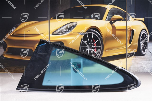 Rear Side window, polycarbonate, Rally black, GT3RS / 911R, L