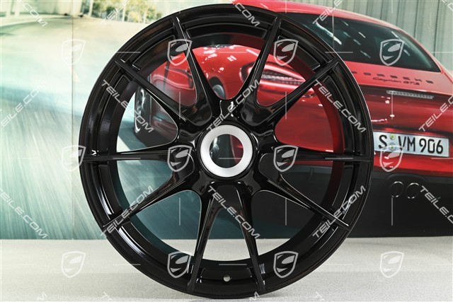 19" Komplet felg GT3 II RS 4.0 / GT2 RS, czarne, przód  9J x 19 ET47+ tył 12J x 19 ET48