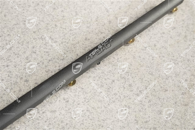 Dashboard trim, Leather, Black, Passanger side