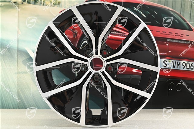 21-inch wheel rim Aero Design 9J x 21 ET56, black high gloss + glossy surface