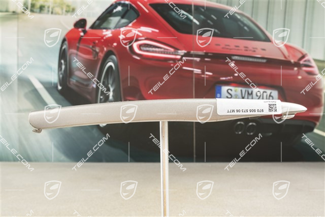 Front bumper Retaining frame lower cover, black satin, upper, L