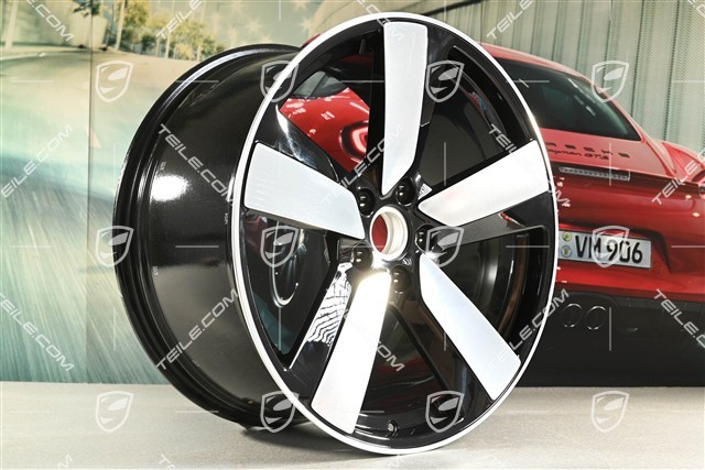 22" Macan Sport wheel set, 9J x 22 ET29 + 11J x 22 ET47, high-gloss black