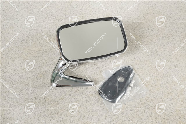 Tür Spiegel / Aussenspiegel, Außen / Rückspiegel, Rechteck, klein, Chrom, R