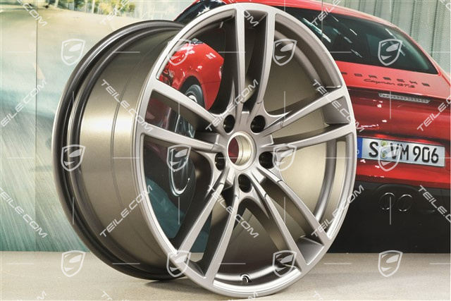 21" Felge Cayenne Turbo, 11J x 21 ET49, Platinum Seidenmatt