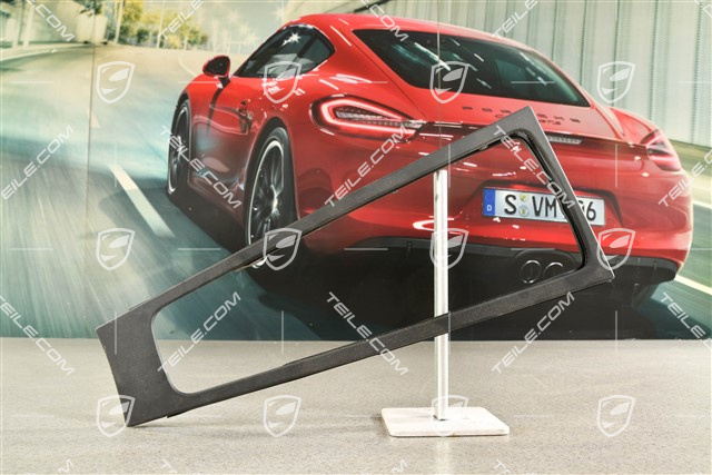 Cover, centre console, Leather, Black