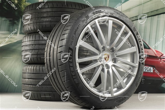 20" Panamera Design Sommerräder, Felgen 9,5J x 20 ET71 + 11,5J x 20 ET68 + Michelin Sommerreifen 275/40 ZR20 + 315/35 ZR20, mit RDK-Sensoren