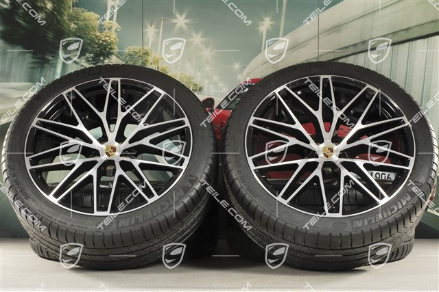 21" RS Spyder Design II summer wheel set, wheel rims 9,5J x 21 ET27 + 10J x 21 ET19 + NEW Michelin summer tyres 265/40 R21 + 295/35 R21, with TPM