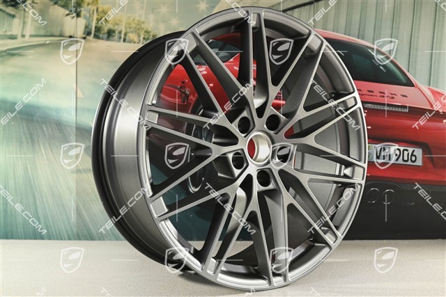 22" Macan RS Spyder Design wheel set, 9J x 22 ET29 + 11J x 22 ET47, vesuvio grey