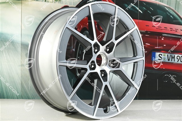 20+21" Carrera S Felgensatz, 8,5J x20 ET50 + 11,5J x 21 ET79, Wanadium Grey