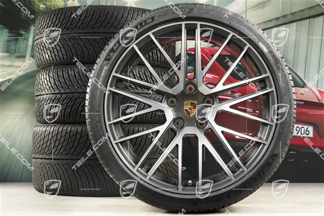 20/21-inch Turbo V winter wheel set, wheel rims 8,5J x 20 ET40 + 11J x 21 ET66 + Michelin winter tyres 245/35 R20 + 305/30 R21, DOT/prod.year 2020