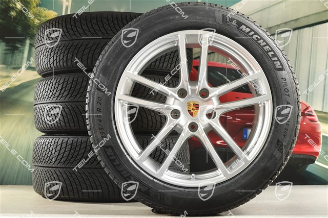 20-inch Cayenne Sport winter wheel set, rims 9J x 20 ET50 + 10,5J x 20 ET64 + Michelin winter tyres 255/55 R20 + 295/45 R20, with TPMS