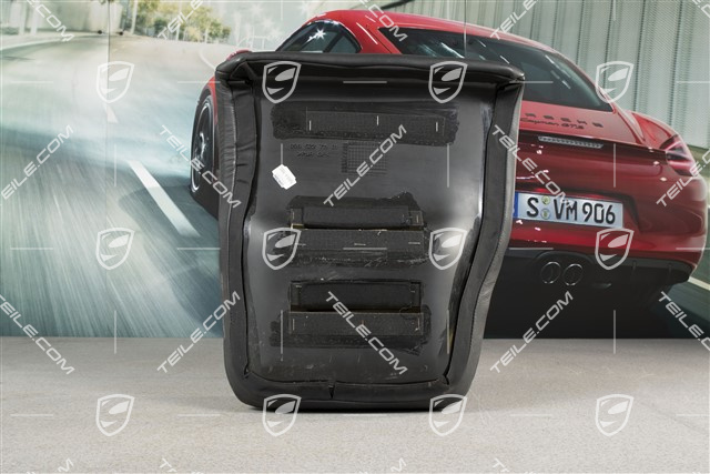 Notsitzkissen, Cabrio, Raffleder, Schwarz, L