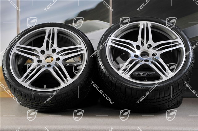 19-inch winter wheel set Turbo, wheel rims 8,5J x 19 ET56 + 11J x 19 ET51 + NEW winter tyres 235/35R19 + 295/30R19, with TPM