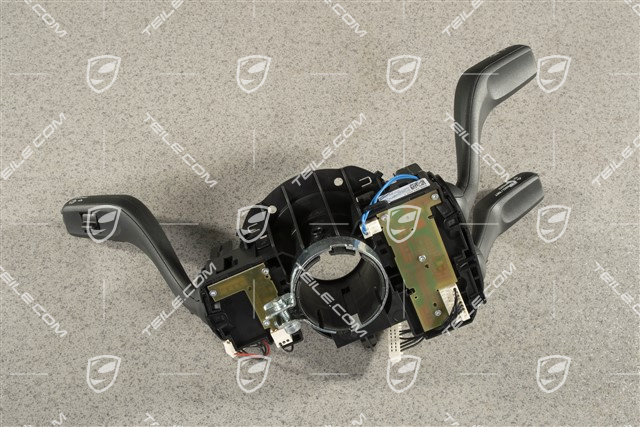 Steering column switch with cruise control and headlight cleaning system, with voice control