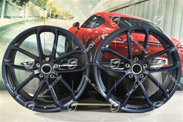 22" GT Felgensatz, Felgen 10,5J x 22 ET49 + 11,5J x 22 ET52, tiefseeblau perleffect