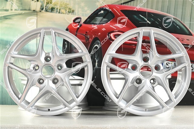 17" Komplet felg Boxster III, przednie 7J x 17 ET55 + tylne 8,5J x 17 ET40