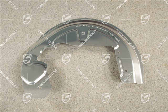 Front axle disc brake protective plate, 18", R