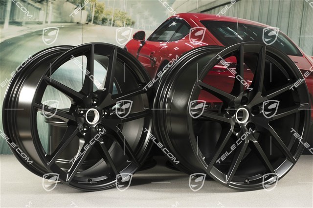 20" Felgensatz Macan S, 9J x 20 ET26 + 10J x 20 ET19, in schwarz seidenmatt