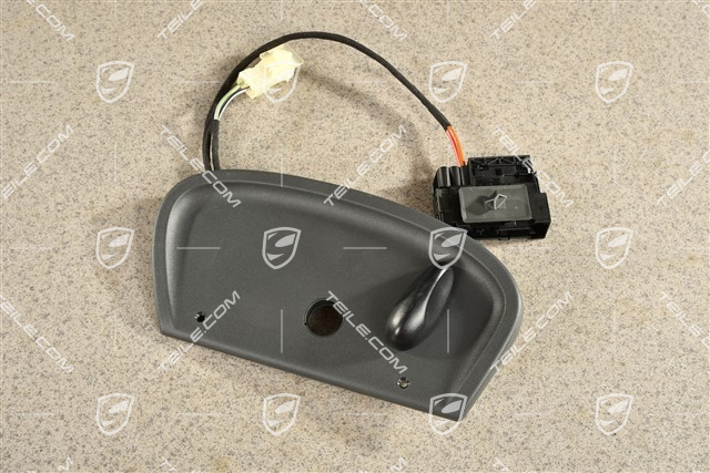 Seat switch, Leather, Black, L