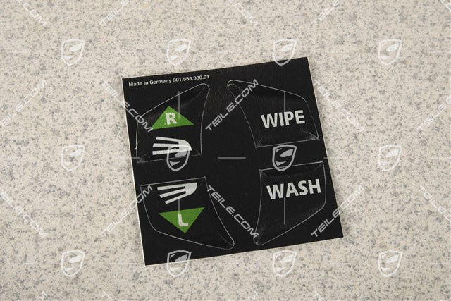 Inscription, Symbol cap for lighting and windscreen washer system