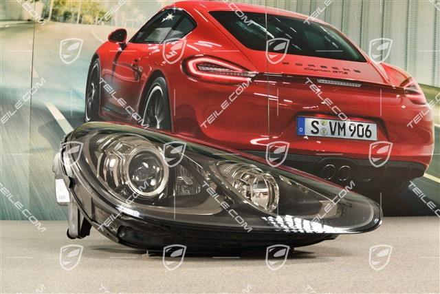 Xenon headlight, without control unit and D1S xenon bulb, with curve light, ECE, Dynamic levelling, black, R