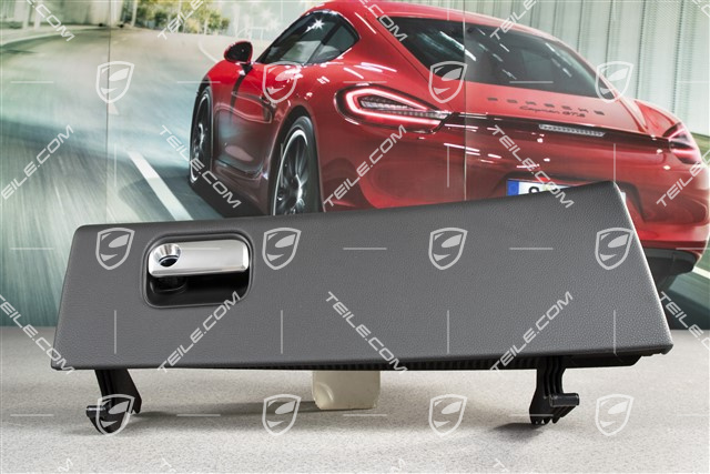 Glove box cover, leatherette, black