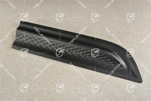 Rear door cover / trim, Matt black, R