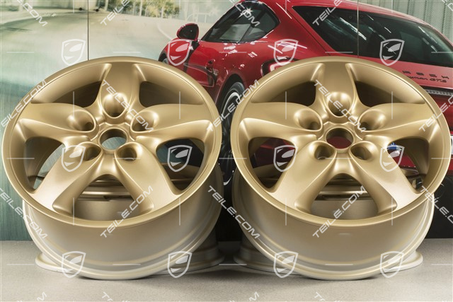 18-inch Cayenne Turbo wheel set, Aurum satin mat