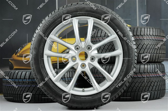 19" Koła zimowe, komplet "Panamera S", felgi 9J x 19 ET64 + 10,5 J x 19 ET62 + opony zimowe Continental ContiWinterContact PS830 P 265/45 R19 + 295/40 R19