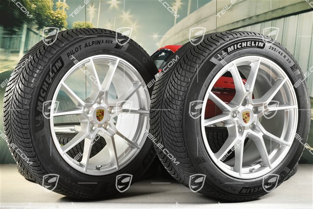 20-inch Cayenne S COUPE winter wheel set, rims 9J x 20 ET50 + 10,5J x 20 ET55 + Michelin Pilot Alpin 5 SUV winter tyres 255/55 R20 + 295/45 R20, with TPMS