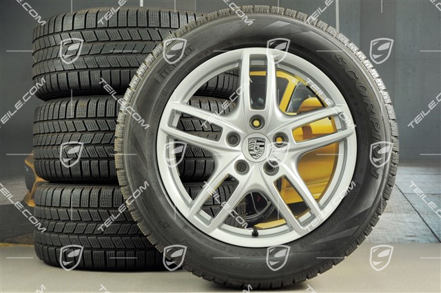 19-inch Cayenne Turbo winter wheel set, wheels 8,5 J x 19 ET59 + Pirelli tyres 265/50 R19, without TPMS sensors