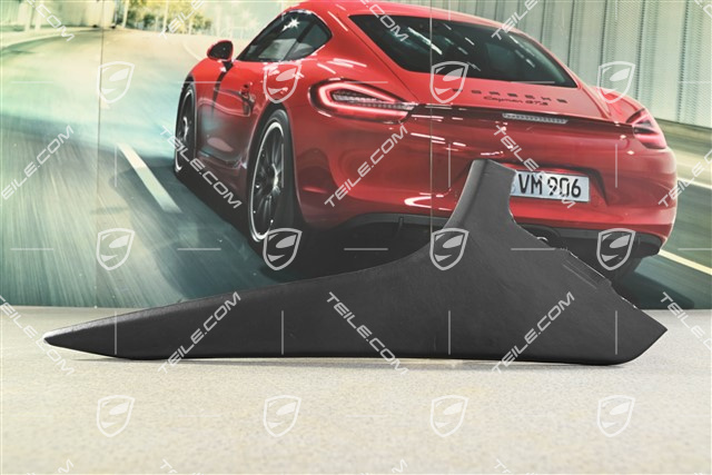 Seitenverkleidung für den Mitteltunnel, Leder, schwarz, R (Leder beschädigt)