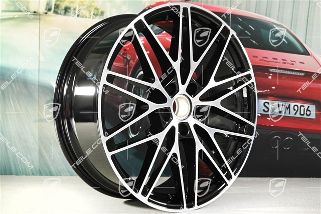 22-inch Macan RS Spyder Design wheel rim, 9J x 22 ET29, black high gloss