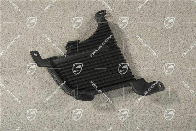 Air inlet / duct / guide cover, lateral, Black matte, PDC, R