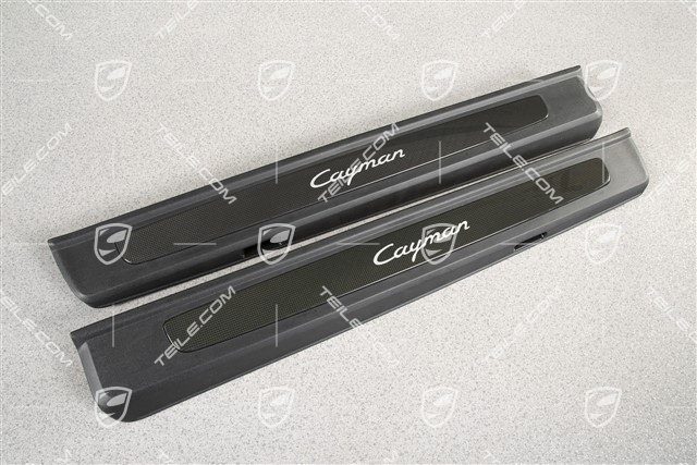 Blenden/Einstiegleisten, ohne Beleuchtung, Carbon, "Cayman", Satz, L+R