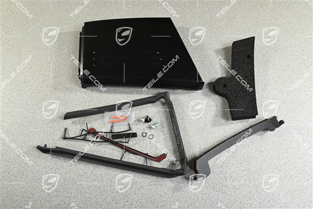 Targa, Roll Bar trim, lateral, Black matte, L